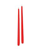 Cereria di Giorgio Risthò Konische kaarsen voor kandelaars, paraffinewas, rood, 2,2 cm, 6 stuks