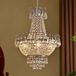 Lindby hanglamp 5lichts Metaal, kristal H: 62 cm E14 chroom, helder