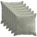 vidaXL Taie d'oreiller 6 pièces bois vert 70 x 70 cm tissu chenille