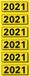 Elba Rugetiket 2021 geel met zwarte opdruk 120st