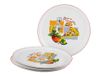 Creatable, 24442, Serie Milano - Sofia, 4-delig serviesset voor 4 personen, pizzabord van porselein, vaatwasser- en magnetronbestendig, kwaliteitsproductie