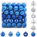 vidaXL Kerstballenset - 100 stuks - Blauw en zilver - 4 cm - Polystyreen