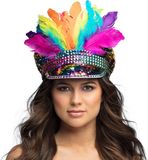 Boland Pet Rainbow Chief Multi - 58 cm - Volwassenen - Unisex - Pride - Glitter - Glamour