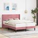 Prolenta Maison Exclusive - Cadre de lit avec tête de lit Rosa 120 x 200 cm, velours