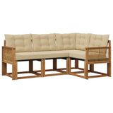 vidaXL - Buiten - bank - set - 4 - st - Natuurlijk - en - Beige