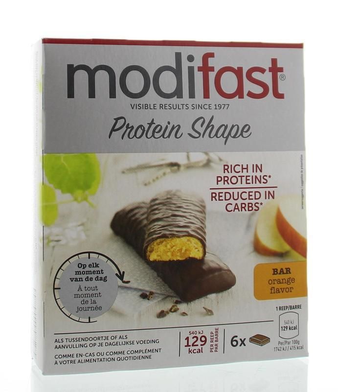 Modifast Protein Shape - Reep Sinaas & Pure Chocolade - 6 stuks - Eiwitreep