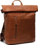 The Chesterfield Brand Waxed Pull Up Laptoprugzak - Leer - 17 inch - 17L - Cognac
