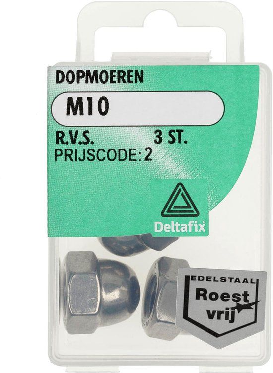 Deltafix Dopmoeren M10 RVS 3st