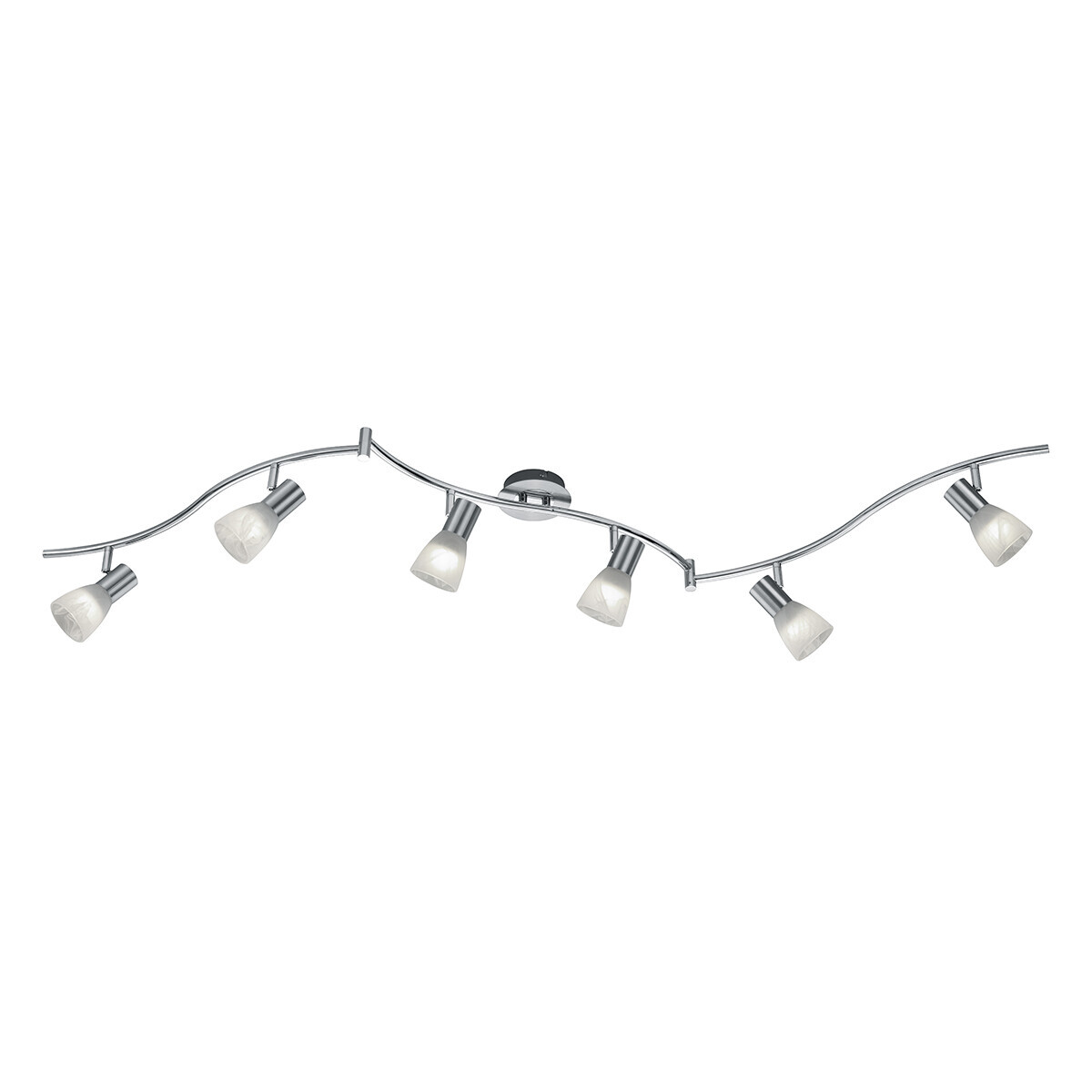 BES LED LED Plafondspot - Trion Levino - E14 Fitting - Warm Wit 3000K - 6-lichts - Rechthoek - Mat Nikkel - Aluminium