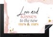 Merkloos KitchenYeah® Inductie beschermer 77x51 cm - 'Love and kisses to the new Mrs & Mrs' - Inductie kookplaat accessoire