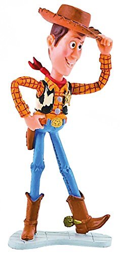 Bullyland 12761 - speelfiguur, Disney Pixar Toy Story, Cowboy Woody, ca. 10 cm groot, ideaal als taartfiguur, detailgetrouw, PVC-vrij, leuk cadeau voor kinderen om fantasierijk te spelen