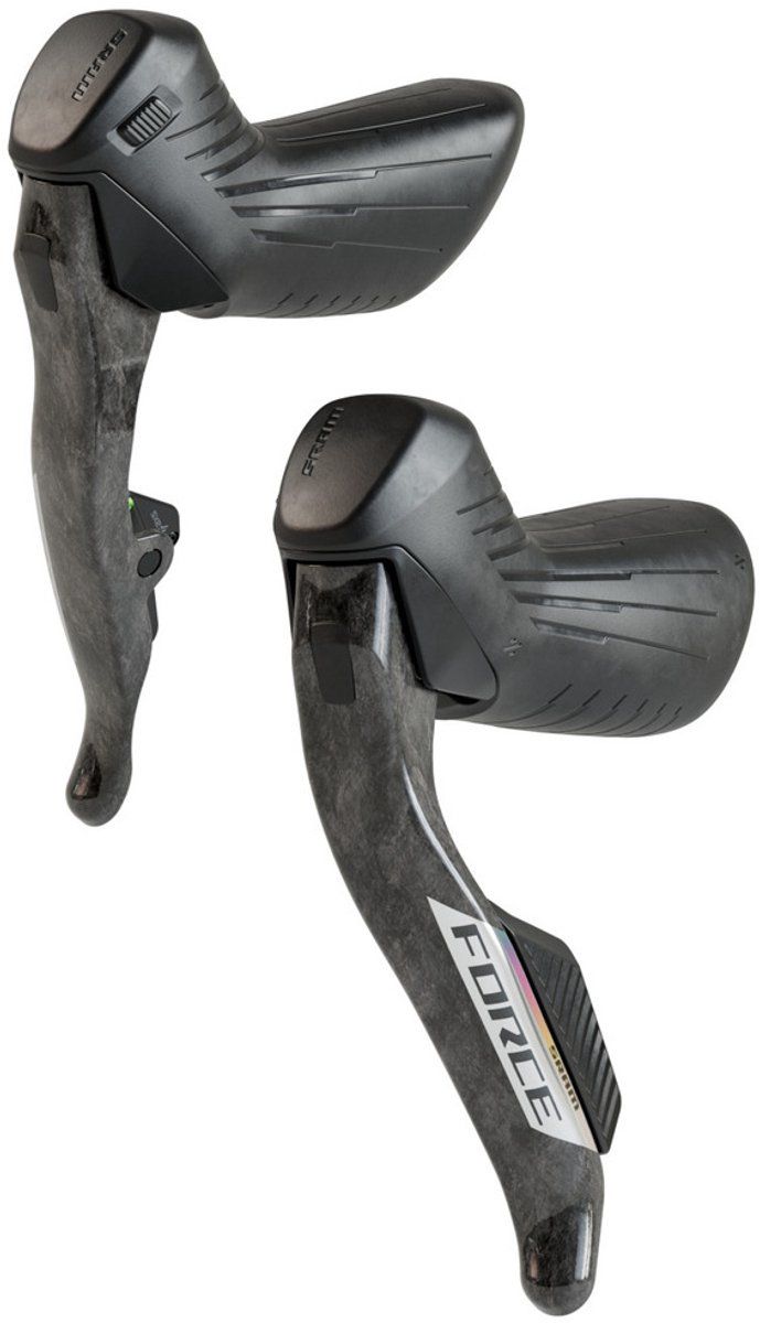 Sram Hydraulic Flat Mount Force E-tap Axs E1 1800 Mm Rechter Remhendel Met Elektronische Schakelaar Zilver