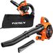 FUXTEC Benzin Laubsauger 4in1 FX-LBS126 2-Takt Laubbläser & Laubhäcksler inkl. 2Blasrohre & 45l Fangsack