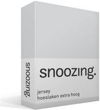 Snoozing Jersey - Hoeslaken Extra Hoog - 120x200 cm - Grijs