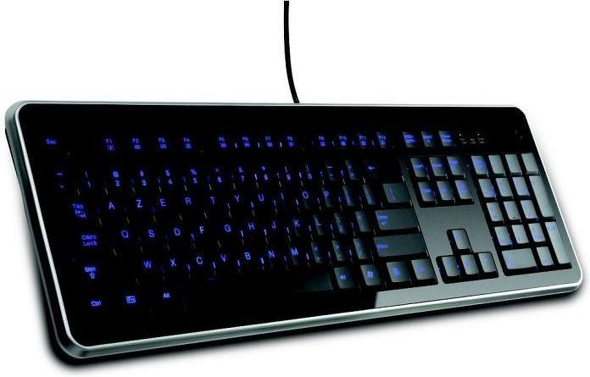 Mobility Lab Clavier Lumineux Filaire USB - Retroéclairage LED Blanc - AZERTY - ML300566