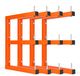VEVOR 4x Cantileverrek met 3 Lagen, Houten Opbergrek, 100 Kg Per Laag, Oranje, Metalen Wandrek voor Werkplaats, Magazijn, Garage, Kelder, Frame uit Één Stuk Koolstofstaal, met Vergrendelpinnen
