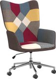 vidaXL Fauteuil patchwork tissu