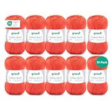 Gründl Cotton Quick Uni Breigaren, haakgaren, 10 bollen à 50 g, oranje