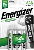 Energizer Recharge Power Plus AAA 700mAh - 4 stuks
