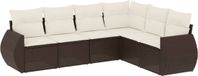 vidaXL Loungeset polyrattan bruin
