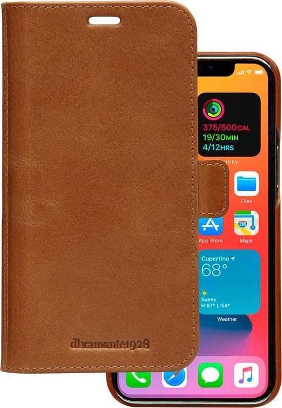 dbramante1928 iPhone 13 Pro Max Bookcase hoesje - Effen Zwart - Leer