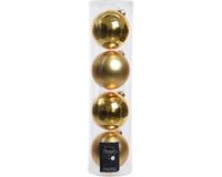 Decoris Kerstballen - 4 stuks - Goud - 10 cm - Glas