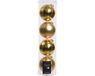 Decoris Kerstballen - 4 stuks - Goud - 10 cm - Glas