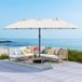 Coast Parasol de plage 220 cm - UPF50+ - Inclinable - Avec porte-gobelet/sac de transport