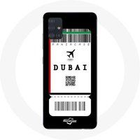 Maniacase Etui voor Samsung Galaxy A71 Vliegticket Dubai