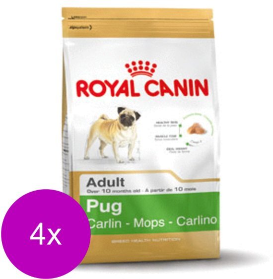 Royal Canin Bhn Pug Mopshond Adult - Hondenvoer - 4 x 3 kg