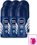 Nivea 6 x Cool Kick Homme Déodorant Roller - 50 ml