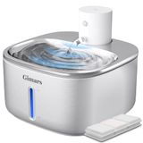 Gimars Cat Water Fountain, 108oz/3.2L Roestvrijstalen Huisdier Waterfontein Draadloos Batterijgevoed, Snoerloze Honden Waterdispenser Automatisch met Bewegingssensor