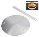 Plaque adaptatrice à induction en inox avec poignée amovible