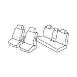 Set Superior Set stoelhoezen grijs/zwart compatibel met Jeep Compass (07/17>)