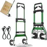 Chariot pliable sans marque - Chariot Dolly - Déplacement de charges lourdes - Cadre de roue en aluminium - 170 kg - Vert