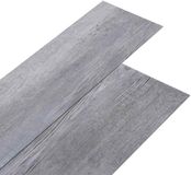 vidaXL Plancher Bois Gris Mat PVC 2,51 m² 18 pièces