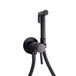 Cofan Douche encastrable hygiénique pour toilettes | eau chaude et froide | robinet avec tuyau | finition noire ou acier inoxydable | dimensions : 13 x 7,5 x 10 cm (1, noir mat)