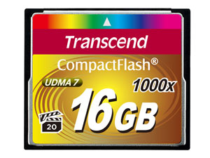 Transcend   CompactFlash Card 1000x 16GB