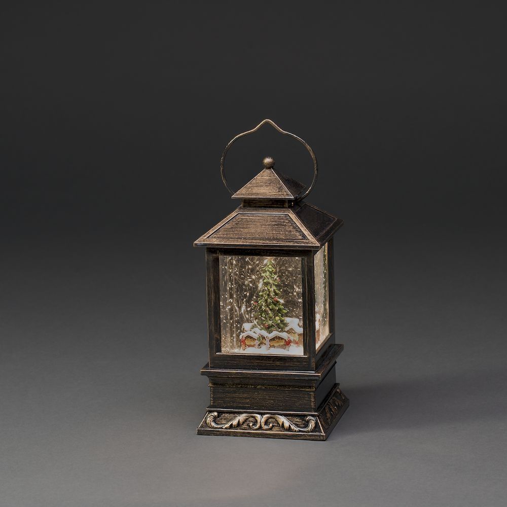 KONSTSMIDE 4356-000 Sneeuwlantaarn - Warm Wit Licht - Batterij - 22cm