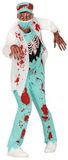 FIESTAS GUIRCA Duivels zombie-chirurgisch kostuum voor heren, dokter, bloedig skelet, Halloween-kostuum voor heren, maat M, voor volwassenen
