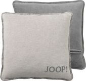 Joop! Uni-Doubleface Kussenhoes met twee verschillende zijden, effen, van katoenmix, 50 cm x 50 cm