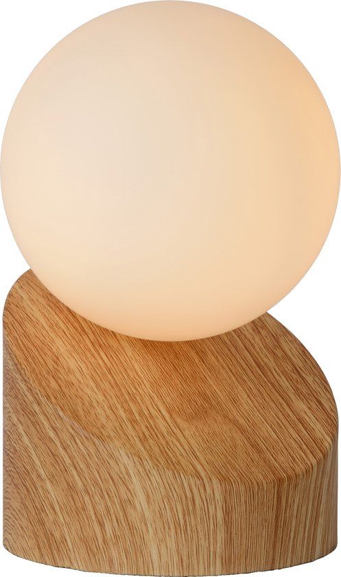 Lucide LEN Tafellamp - Ø 10 cm - Licht Hout - G9