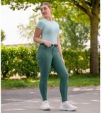 ELT Damesbroek met volledige grip Comfort Ride, Kledingmaat 38, Dennenbos, Polyamide, Elastaan