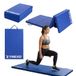 XTREXO Opvouwbare gymnastiekmatras, 195 x 80 x 5 cm, 4-delig, draagbaar, eco-lederen hoes, polyethyleenschuim, antislip, duurzaam, ideaal voor training thuis en op reis