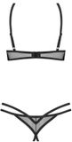 Obsessive Euridia 2-delige Crotchless Set Zwart XL/XXL
