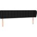 Tête de lit avec oreilles noir 183x23x78/88 cm tissu