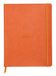 RHODIA 117514C - Soepel Schrift Tangerine - 19 x 25 cm - Gelijnd - 160 pagina's - Clairefontaine Ivoor Papier 90 g/m² - Leeslint, Elastieksluiting - Omslag in Imitatieleer - Collectie Rhodiarama