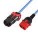ACT Netsnoer C13 IEC Lock+ - C14 IEC Lock Dual Locking blauw 2 m, PC3620