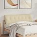 vidaXL - Coussin de dossier - Crème - 200 x 19 x 50 cm - Tissu
