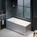 Hudson Reed Baignoire douche rétro – Pare baignoire douche cuivre brossé – 170 x 70 cm - Tablier frontal - Richmond